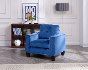 Glory Furniture Nailer G313A-C Chair , NAVY BLUE