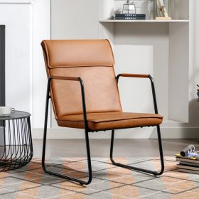 Modern Accent Chair, Mid Century Sitting Chair, Comfortable and Sturdy, Armchair with Metal Leg for Bedroom, Living Room, Office