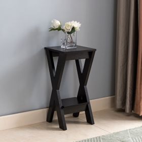 X-Legs Accent Table, Display Stand, Modern End Table, Red Cocoa
