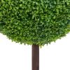 Artificial Boxwood Plant with Pot Ball Shaped Green 19.7"