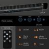 50" 1500W Recessed and Wall Mounted Electric Fireplace Inserts with Remote, Adjustable Flame Color and Brightness, Cryolite-Effect Rocks, Black