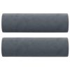 Throw Pillows 2 pcs Dark Gray √ò5.9"x19.7" Velvet
