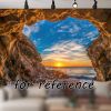 Nature Cave Wall Tapestry Bedroom Hotel Restaurant Decorative Backdrop Beach Landscape Tapestry; 51x70 inch