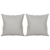 Throw Pillows 2 pcs Light Gray 15.7"x15.7" Microfiber Fabric