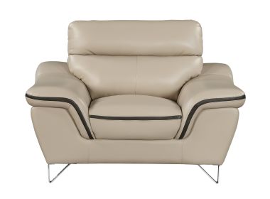 Genuine Leather Chair (Color: as Pic)