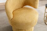 360 Degree Swivel Cuddle Barrel Accent Chairs, Round Armchairs with Wide Upholstered, Fluffy Fabric Chair for Living Room, Bedroom, Office, Waiting Ro
